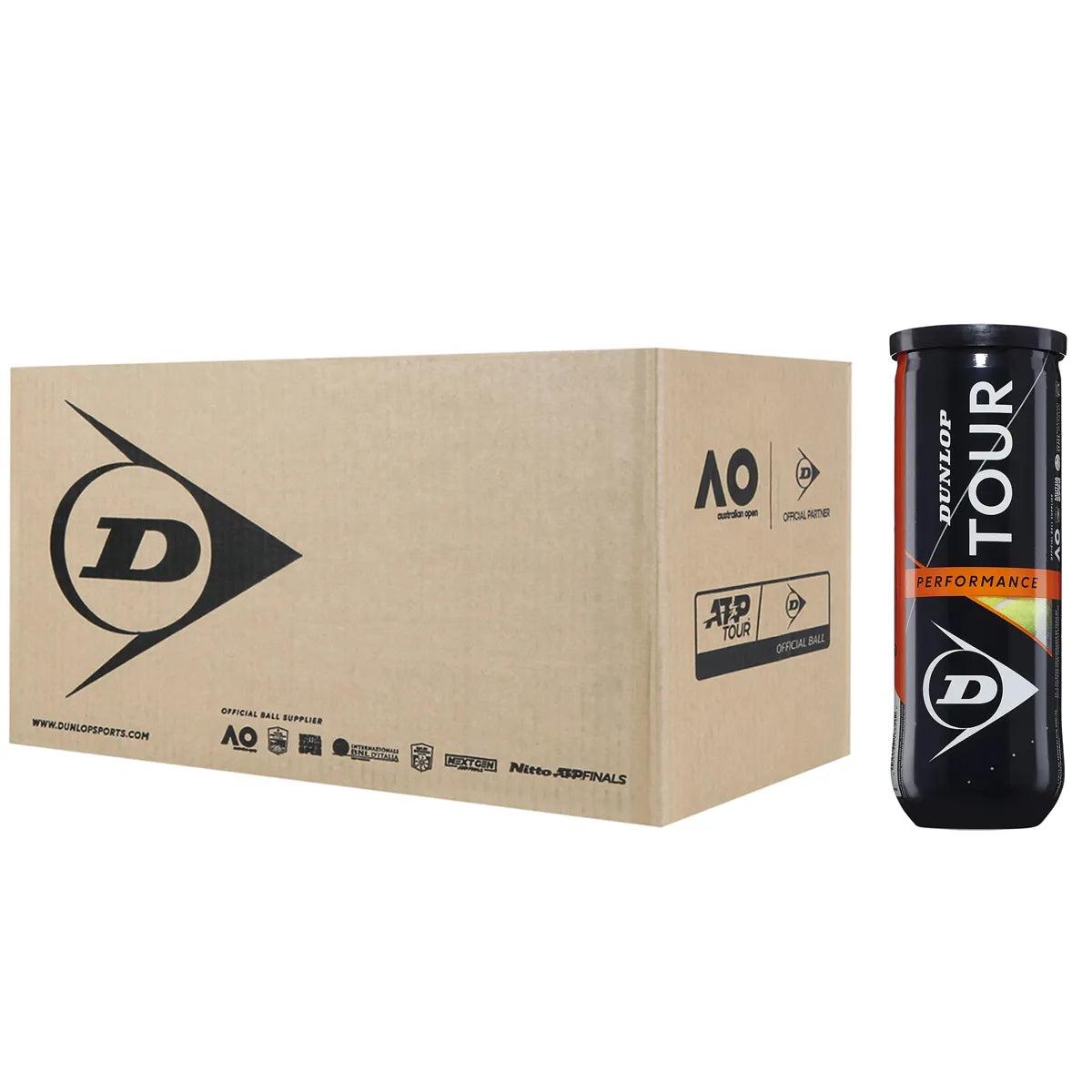 Doos van 24 Tubes met 3 Dunlop Tour Performance ballen
