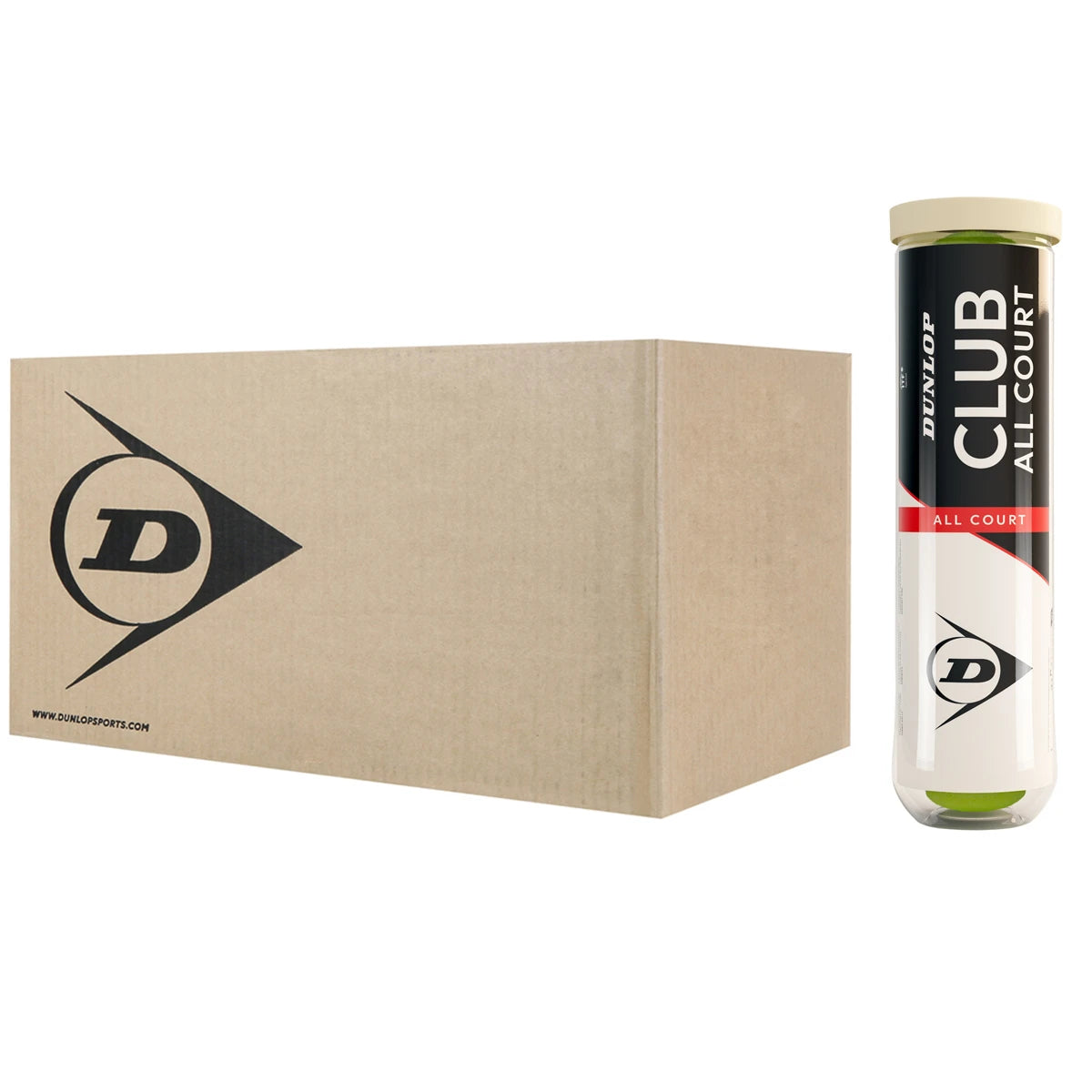 Doos met 18 Tubes van 4 Dunlop Club All Court Ballen