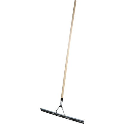 Rubberen Hark Breedte 75 Cm met Houten Steel