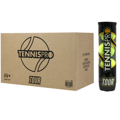 Doos van 18 Tubes met 4 Tennisballen Tennispro Tour