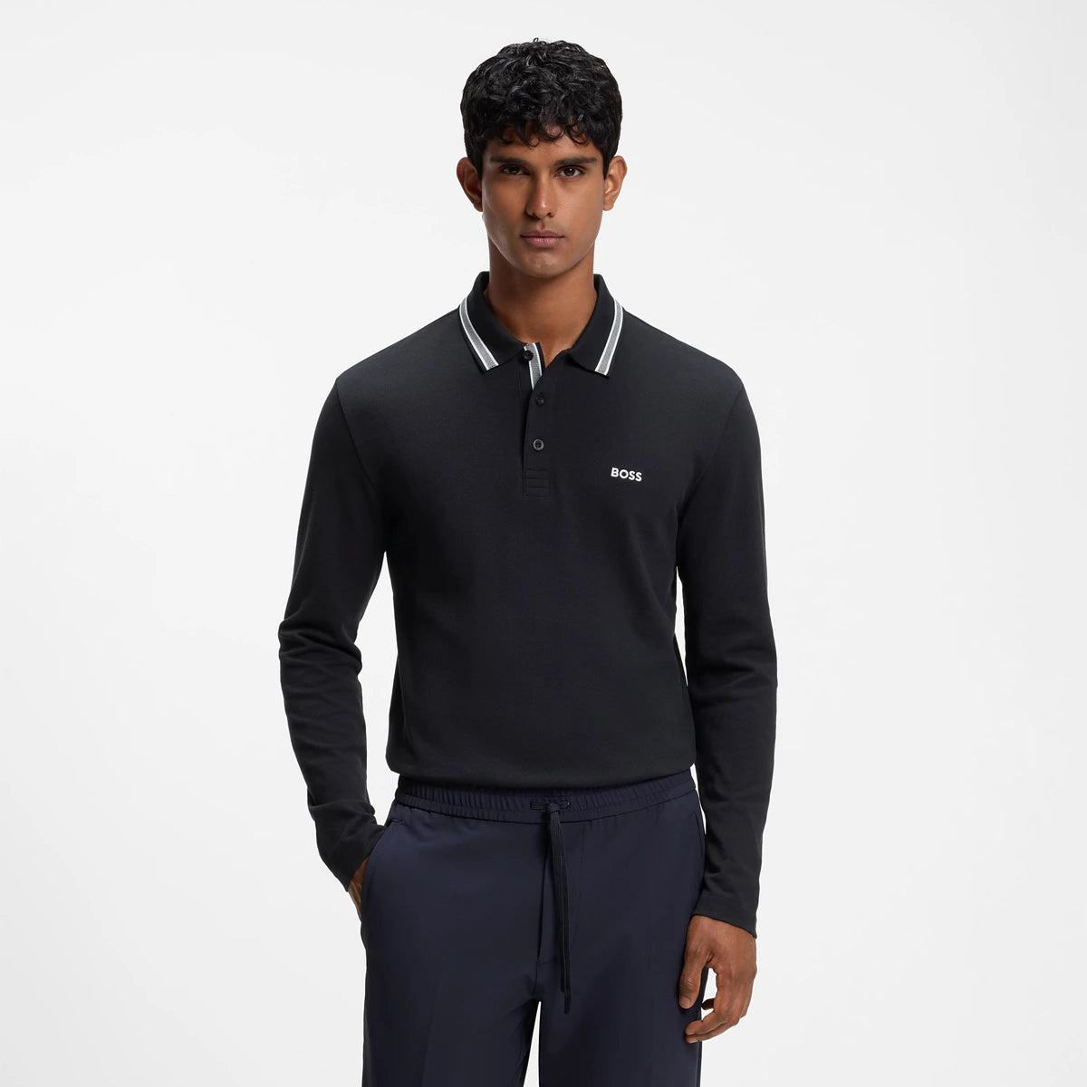 Polo Boss Lange Mouwen Plisy