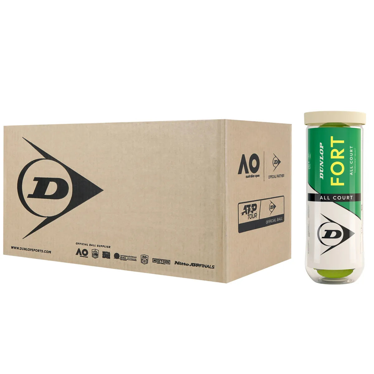 Doos van 24 Tubes met 3 Dunlop Fort Select Ballen