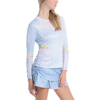 T-shirt Lucky In Love Dames Chambray Blossom Lange Mouwen Liberty In Love