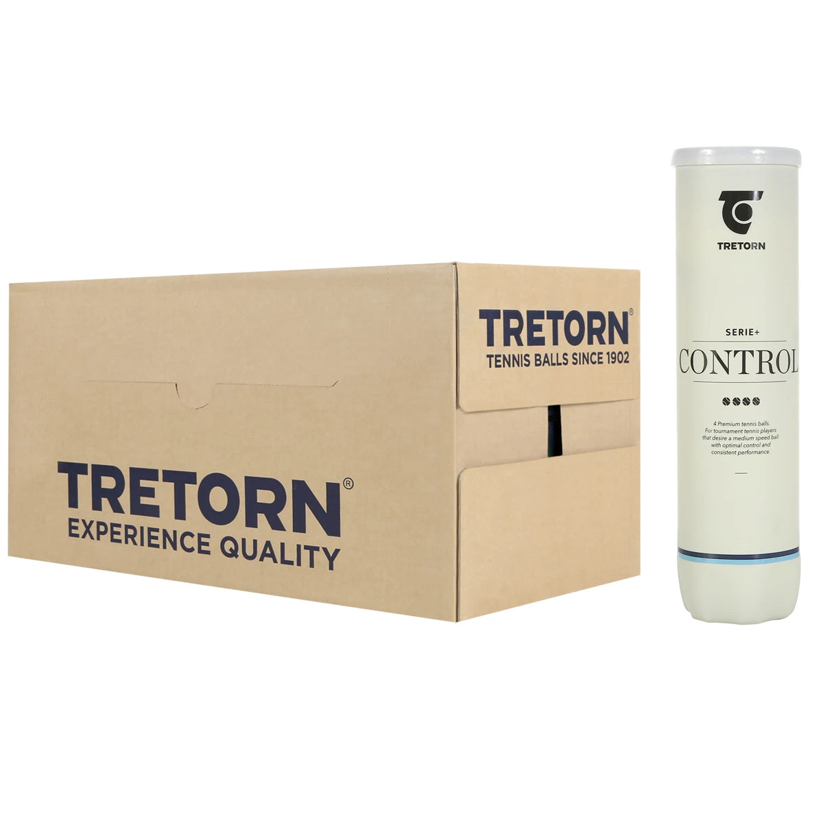 Dozen van 18 Tubes met 4 Tretorn Serie+ Control Ballen