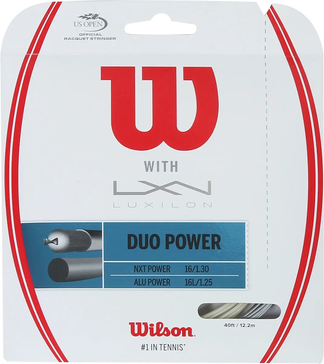 Snaar Wilson Duo Power: Luxilon Alu Power & Wilson Nxt Power 1.25 (12,20 Meter)