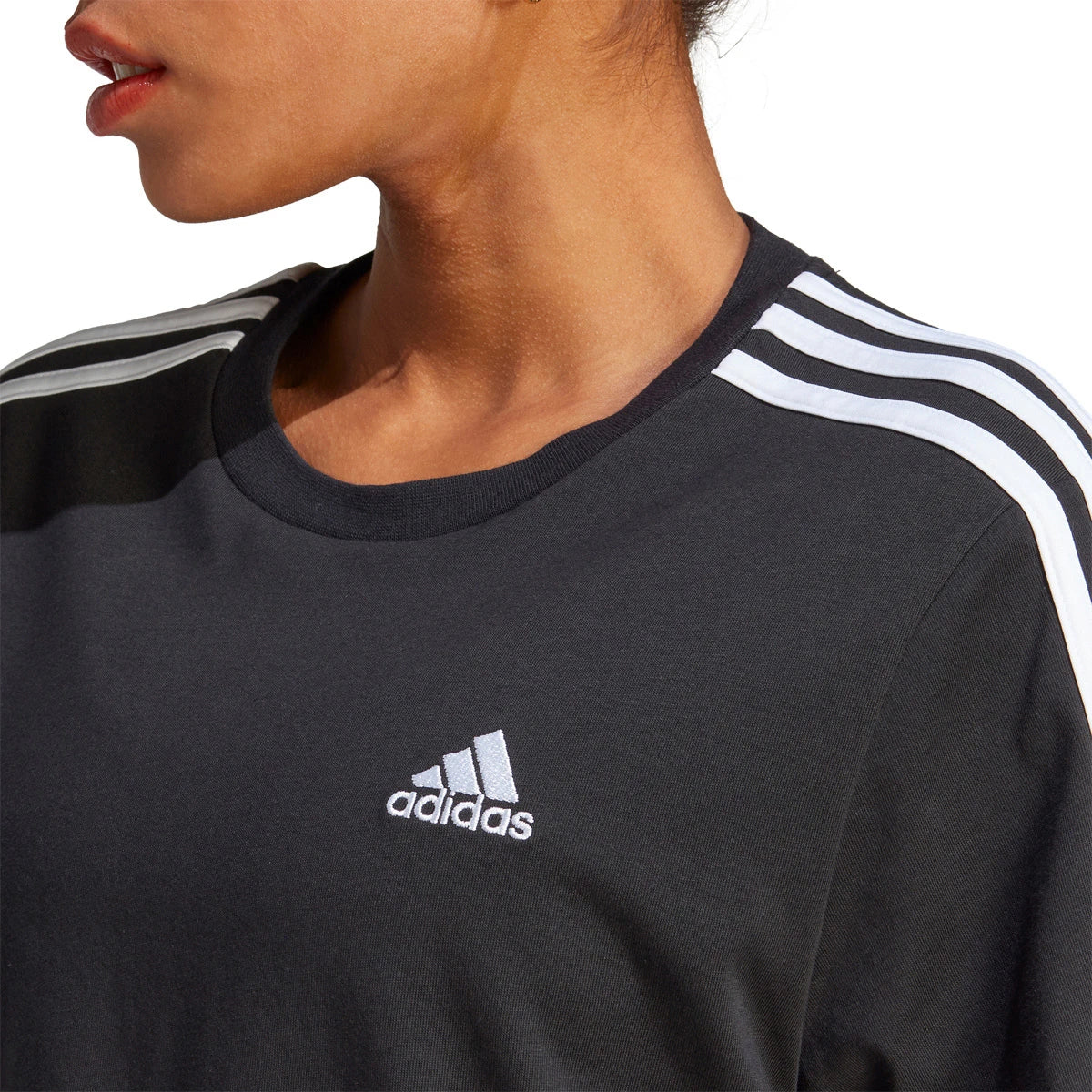 T-Shirt adidas Dames 3 Strepen Crop Top