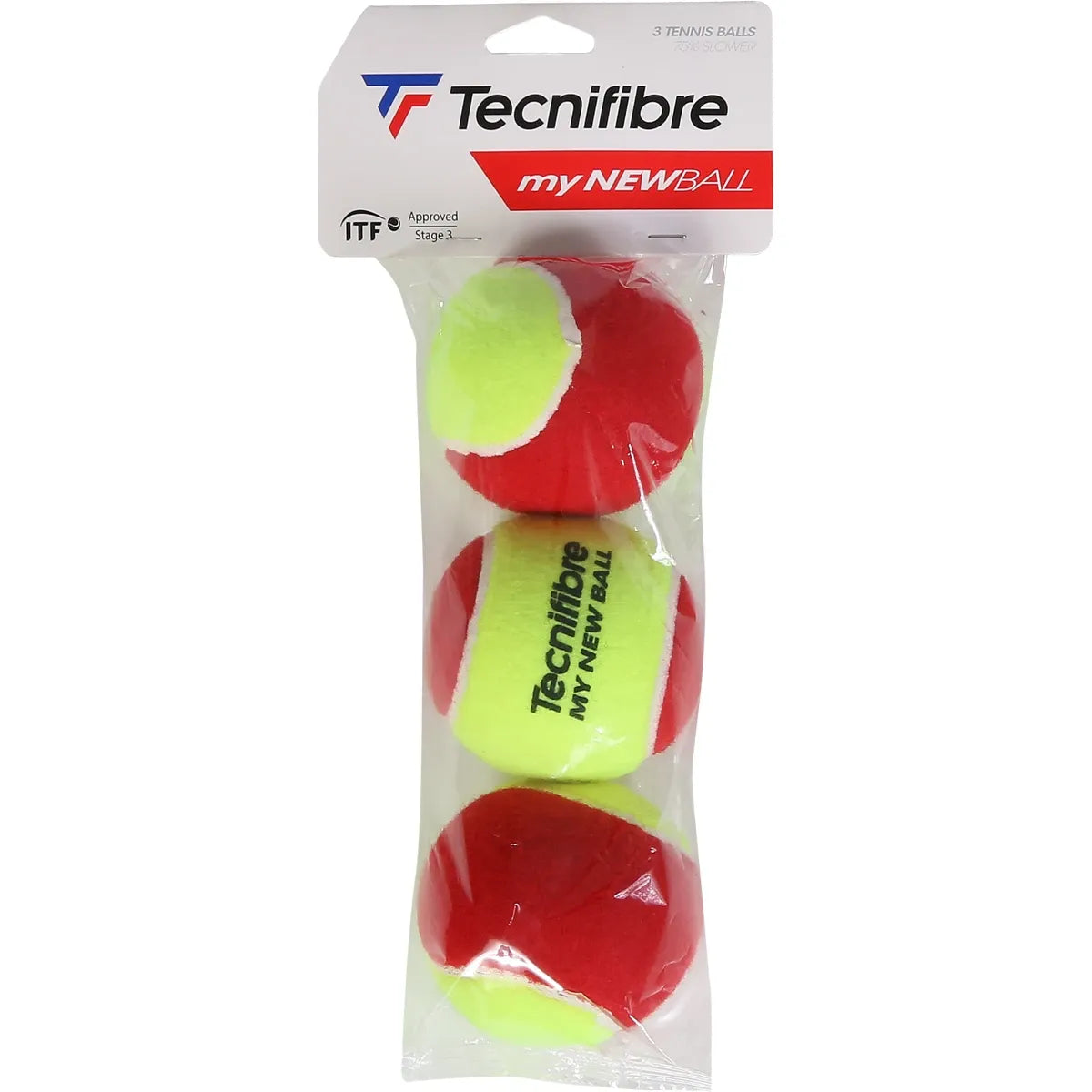Zakje met 3 Tecnifibre My New Ball ballen