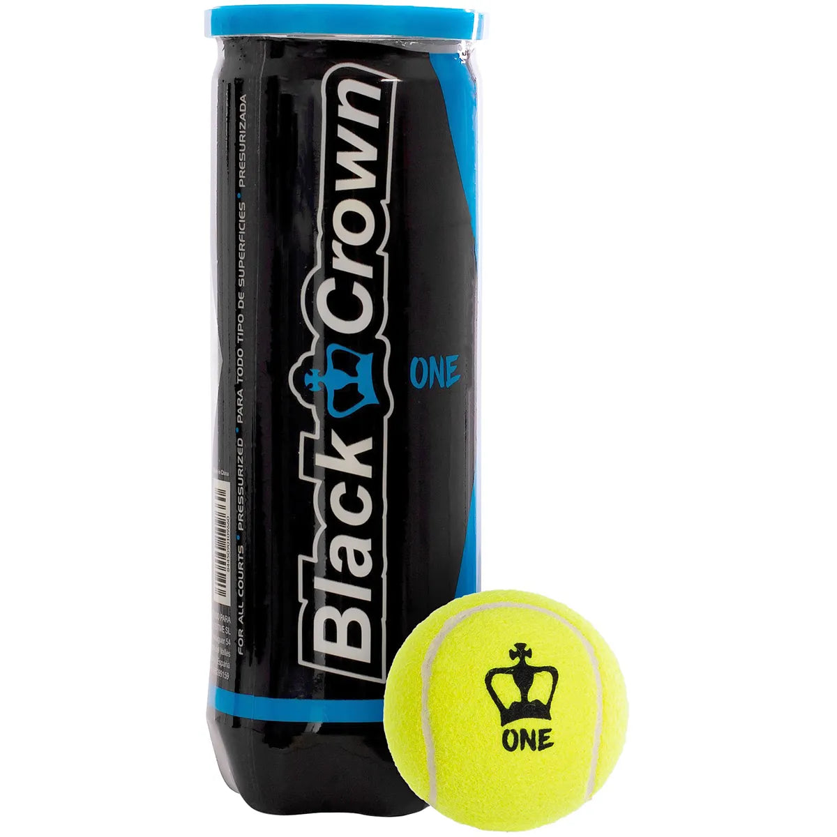 Doos met 24 Tubes Padelballen Black Crown One