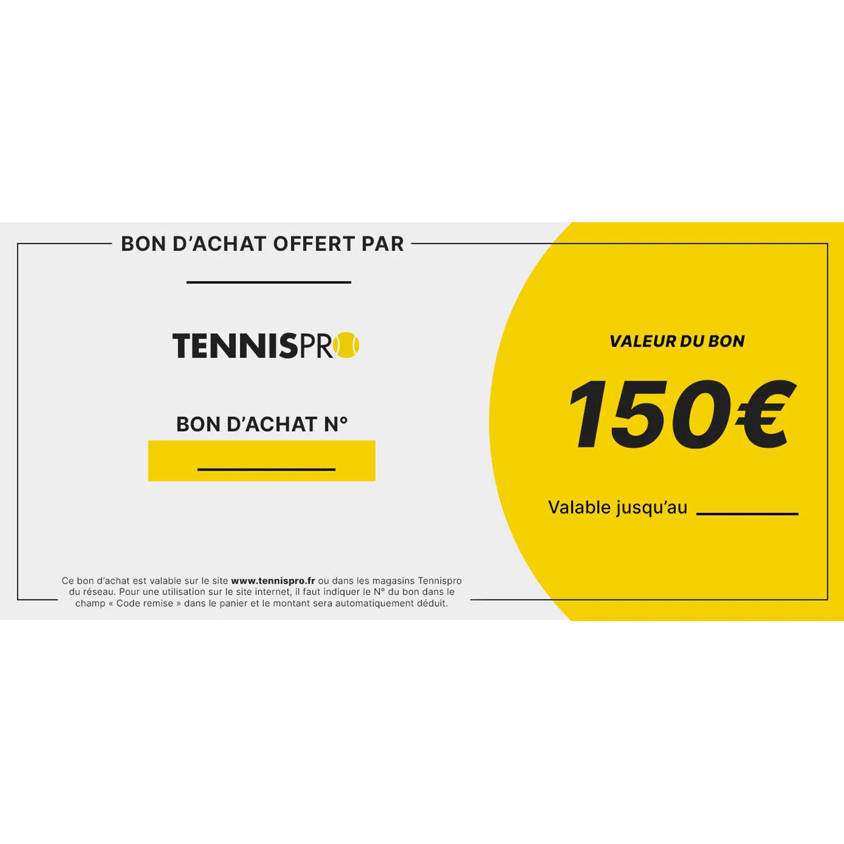 Tennispro Cadeaubon 150€