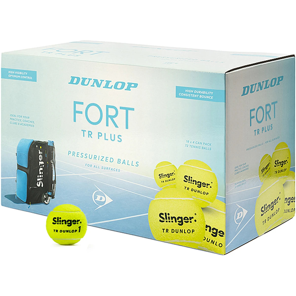 Doos van 72 Dunlop Fort Tr Plus Geperste Ballen