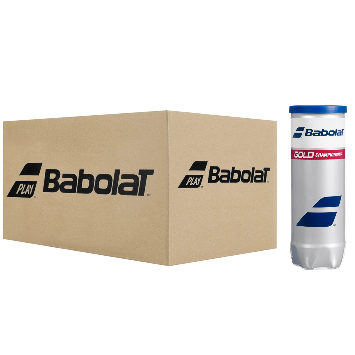 Doos van 24 Tubes met 3 Babolat Gold Championship ballen