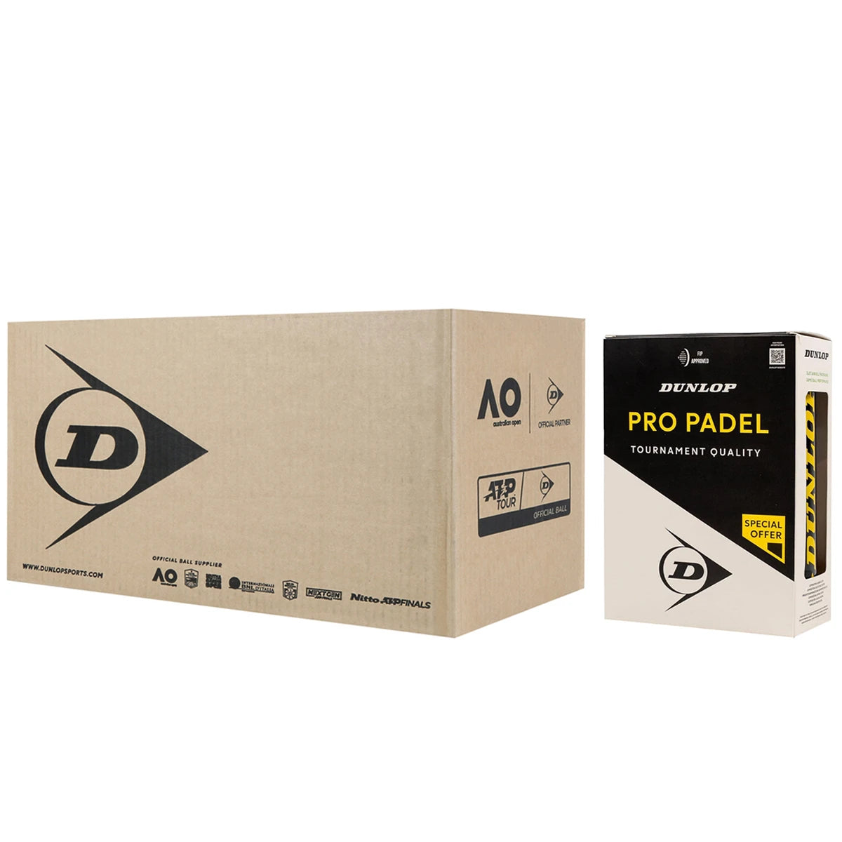 Doos van 12 Bipacks van 3 Dunlop Pro Padelballen