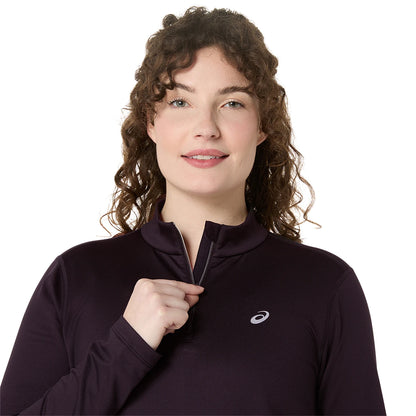 T-Shirt Asics Dames Core Lange Mouwen 1/2 Ritssluiting