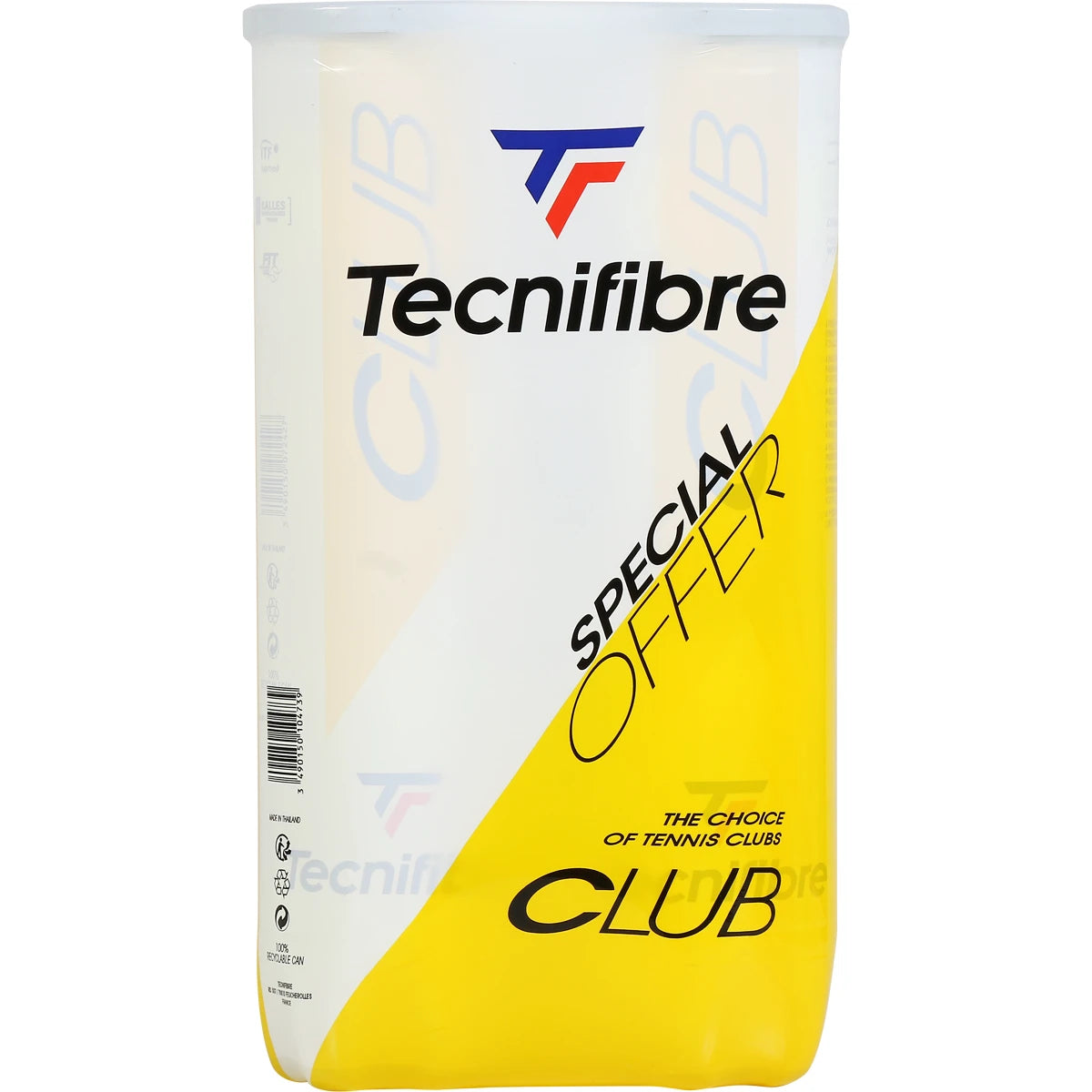 Bipack van 4 Tecnifibre Club ballen