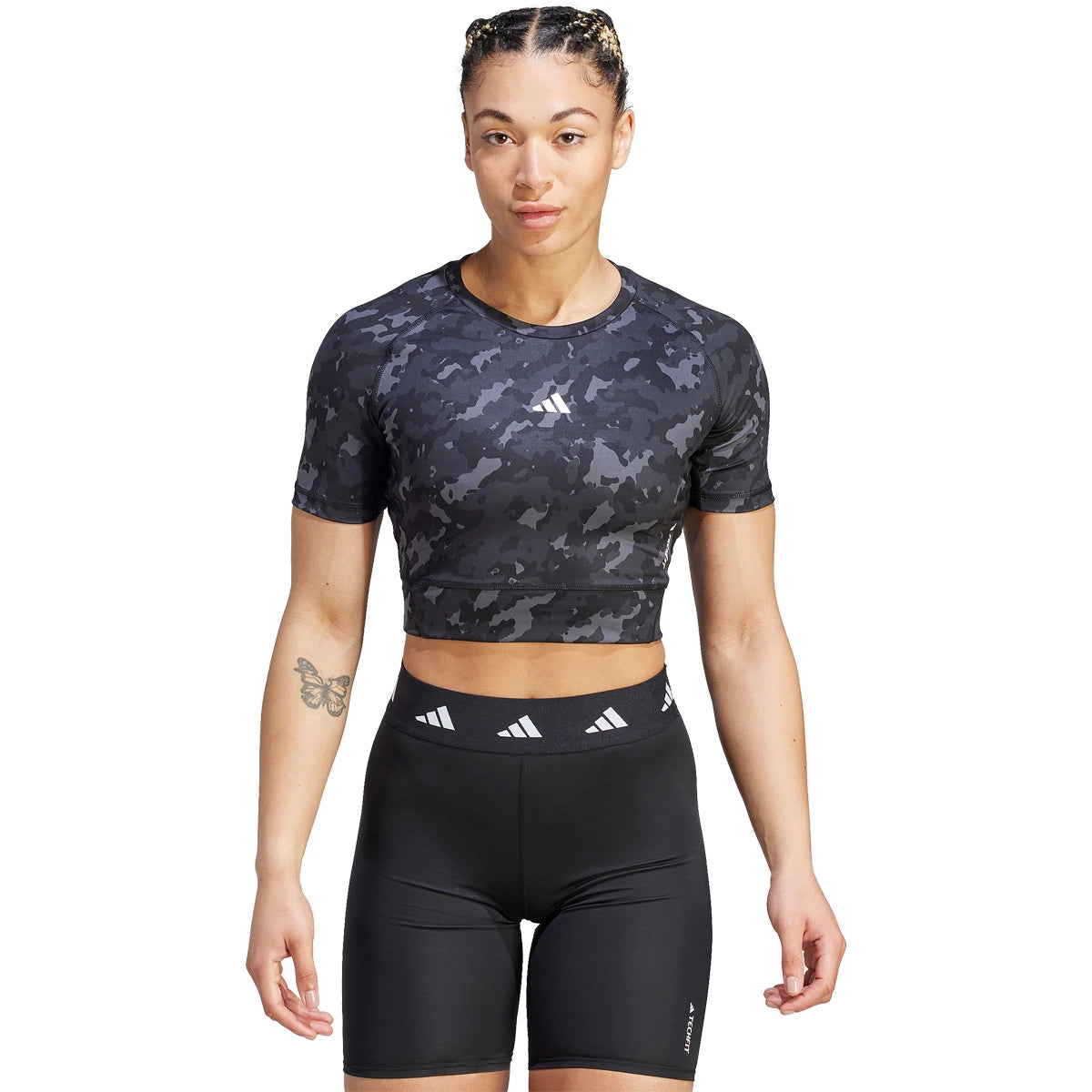 T-Shirt adidas Dames Print Crop