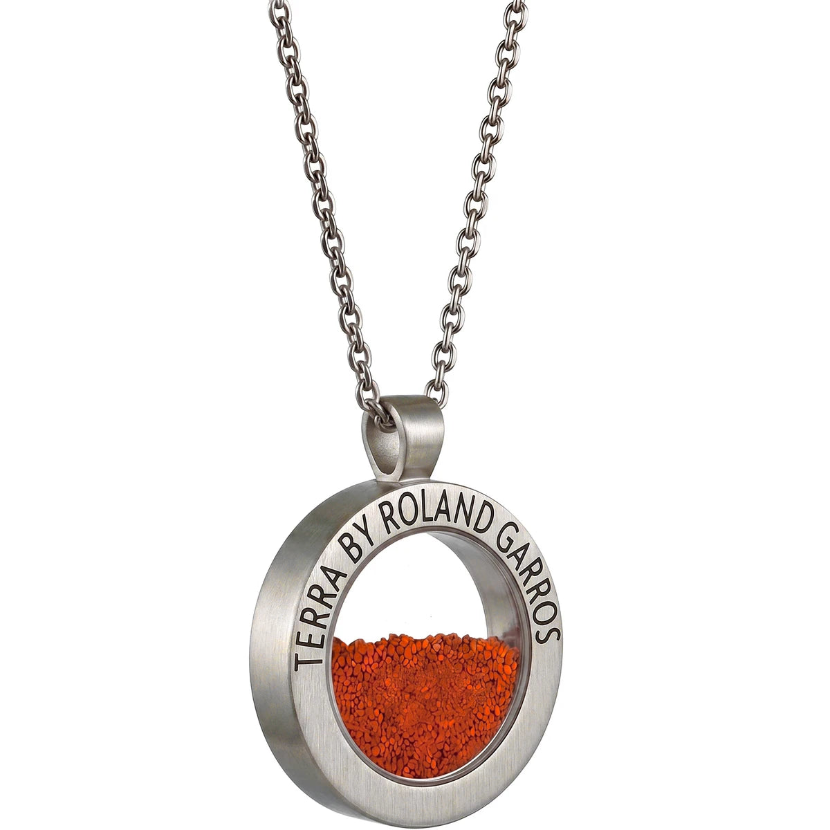 KETTING EN TERRA ACCESS MAT STALEN MEDAILLE ZONDER STEEN KLEIN MODEL