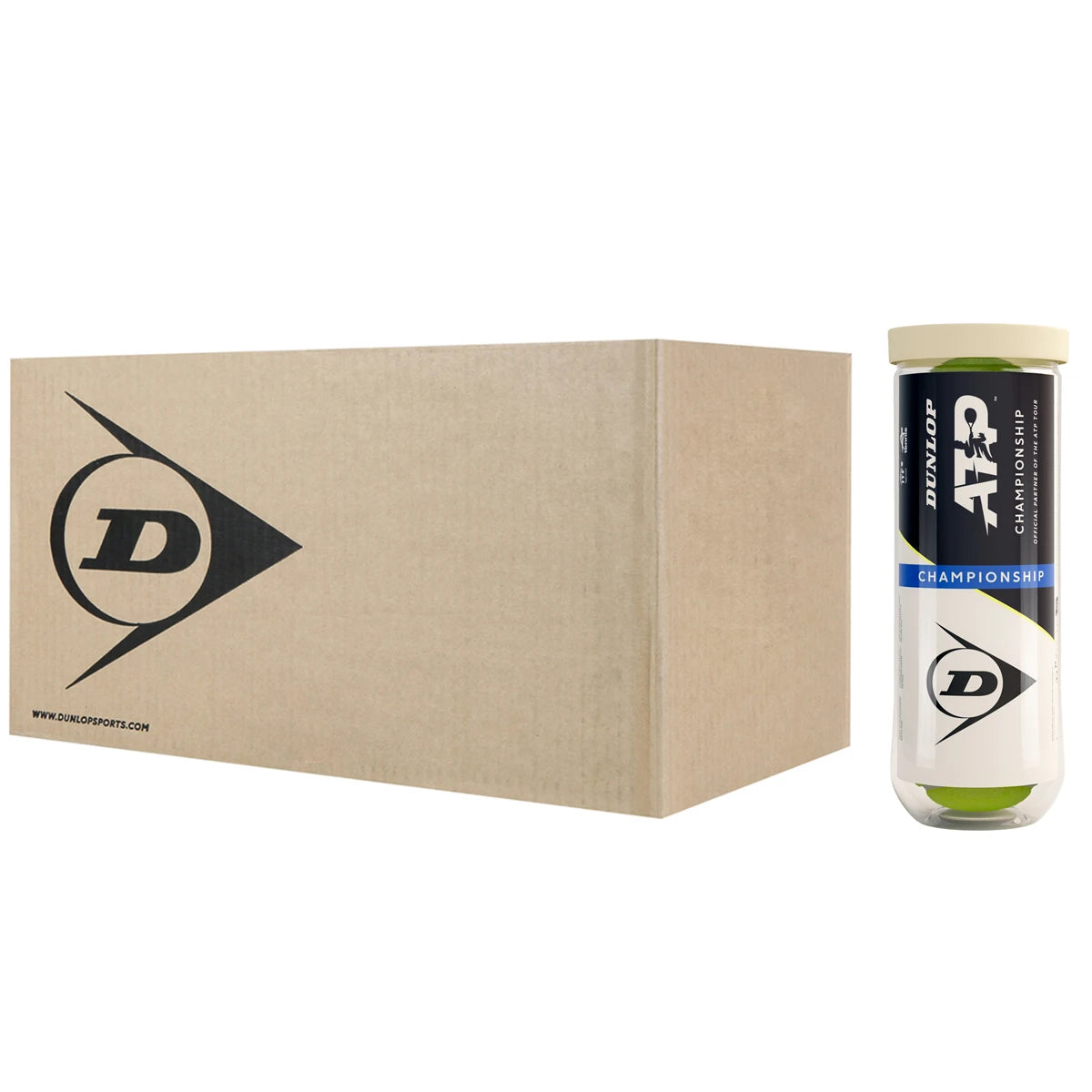 Doos van 24 Tubes met 3 Dunlop Atp Championship tennisballen
