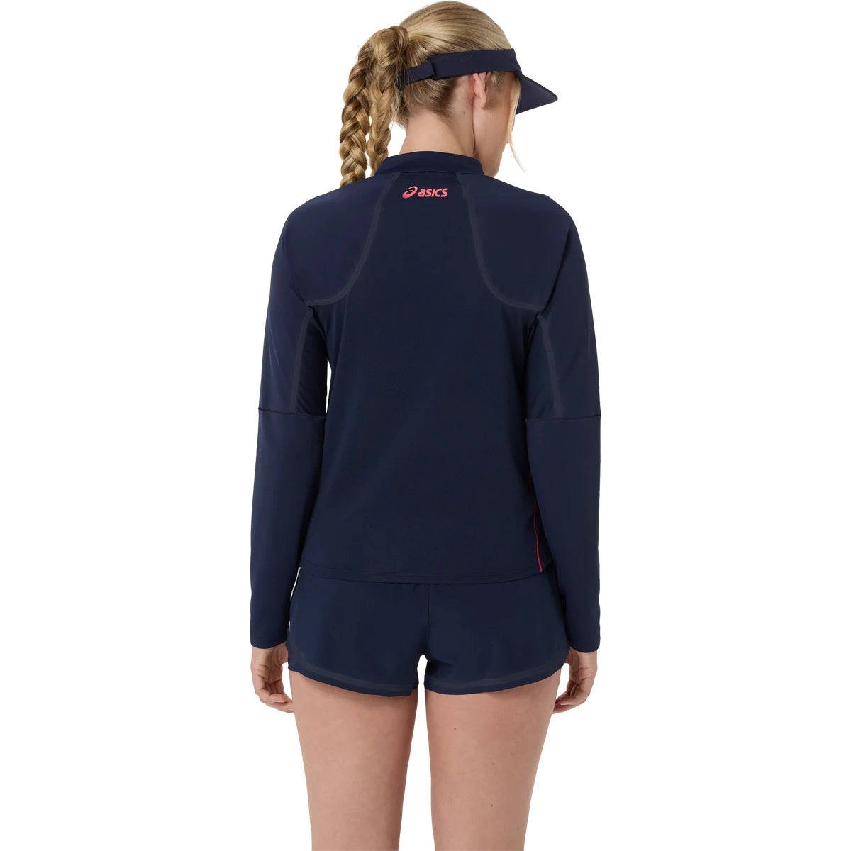 T-Shirt Asics Dames Parijs Lange Mouwen 1/2 Ritssluiting