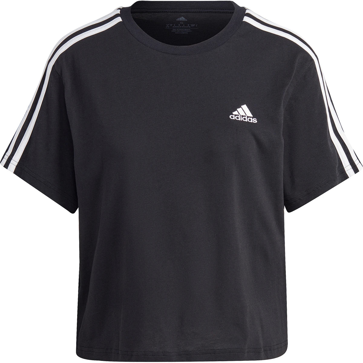 T-Shirt adidas Dames 3 Strepen Crop Top
