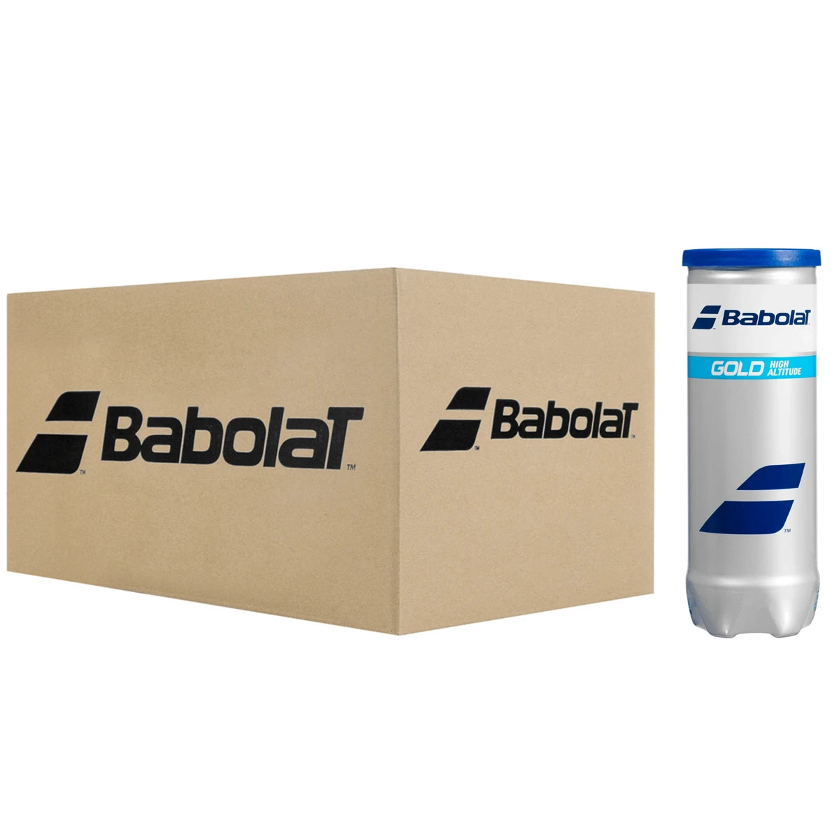 Doos van 24 Tubes met 3 Babolat Gold High Altitude ballen