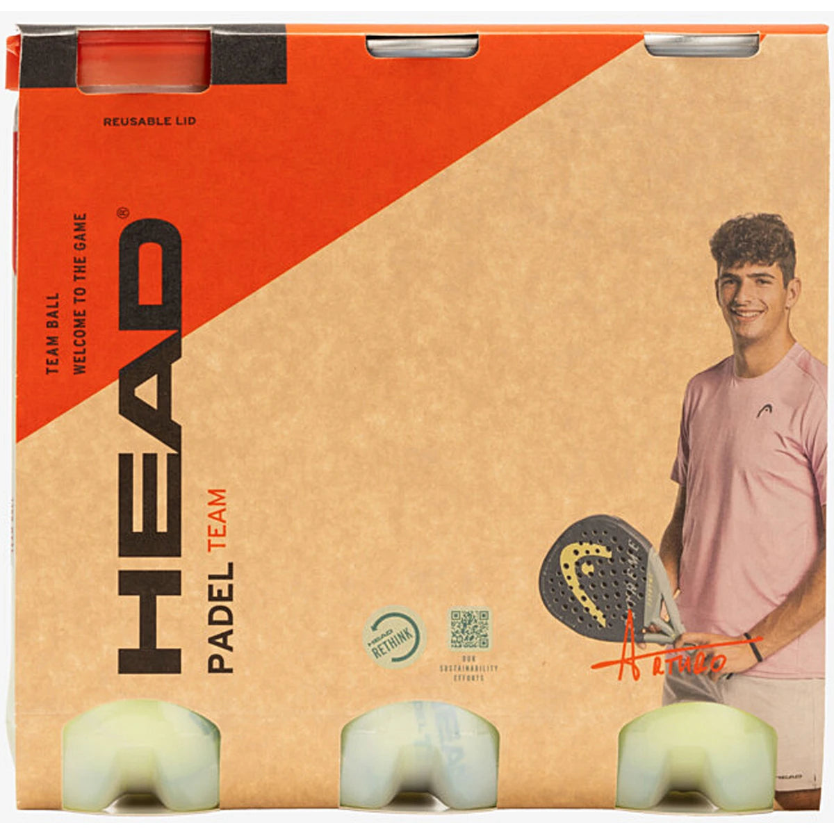 Pak van 3 Tubings van 3 Head Padelballen