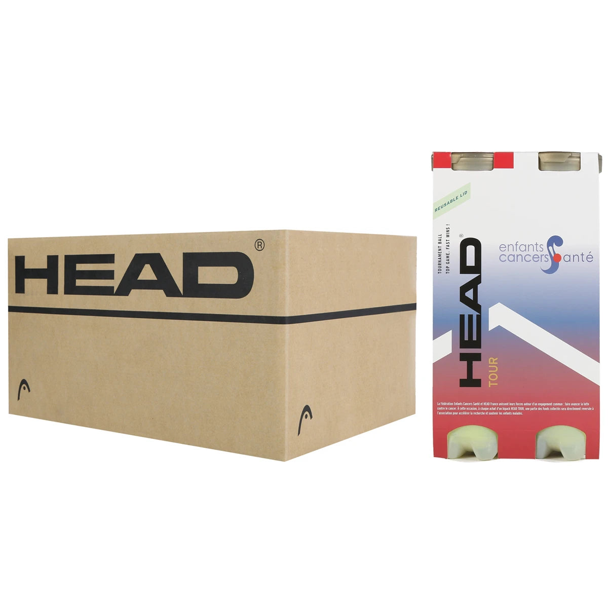 Doos van 18 Bipacks van 4 Head Tour Ecs ballen