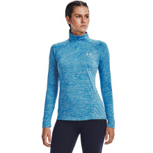 UNDER ARMOUR T-SHIRT MET LANGE MOUWEN EN 1/2 RITS