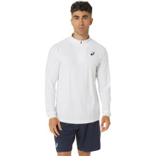 ASICS T-SHIRT LANGE MOUWEN MET HALVE RITS