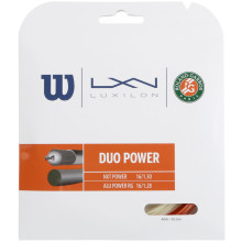WILSON DUO POWER ROLAND GARROS TENNISSNAAR : LUXILON ALU POWER & WILSON NXT POWER 1.25 (12.20 METER)