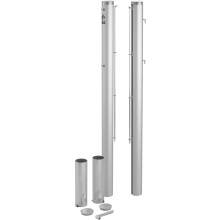 PAAR RONDE ALUMINIUM PALEN 83 MM KLEUR ALU + HULZEN