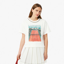 T-SHIRT LACOSTE FEMME CLUB ROLAND GARROS