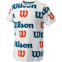 WILSON ALL OVER LOGO TECH T-SHIRT JUNIOR JONGEN