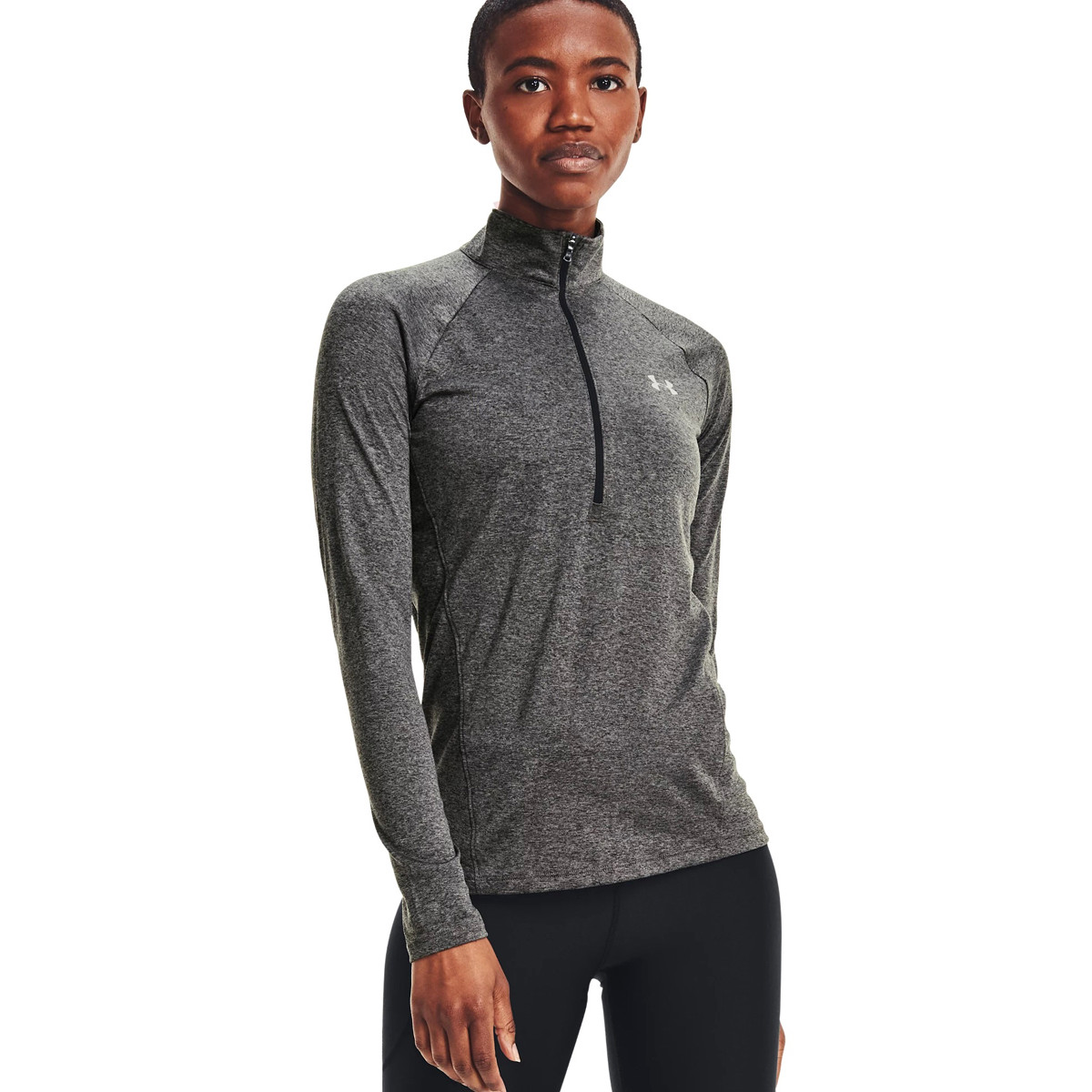 UNDER ARMOUR TECH 1 2 RITS T SHIRT MET LANGE MOUWEN DAMES UNDER ARMOUR Dames Kleding Tennispro