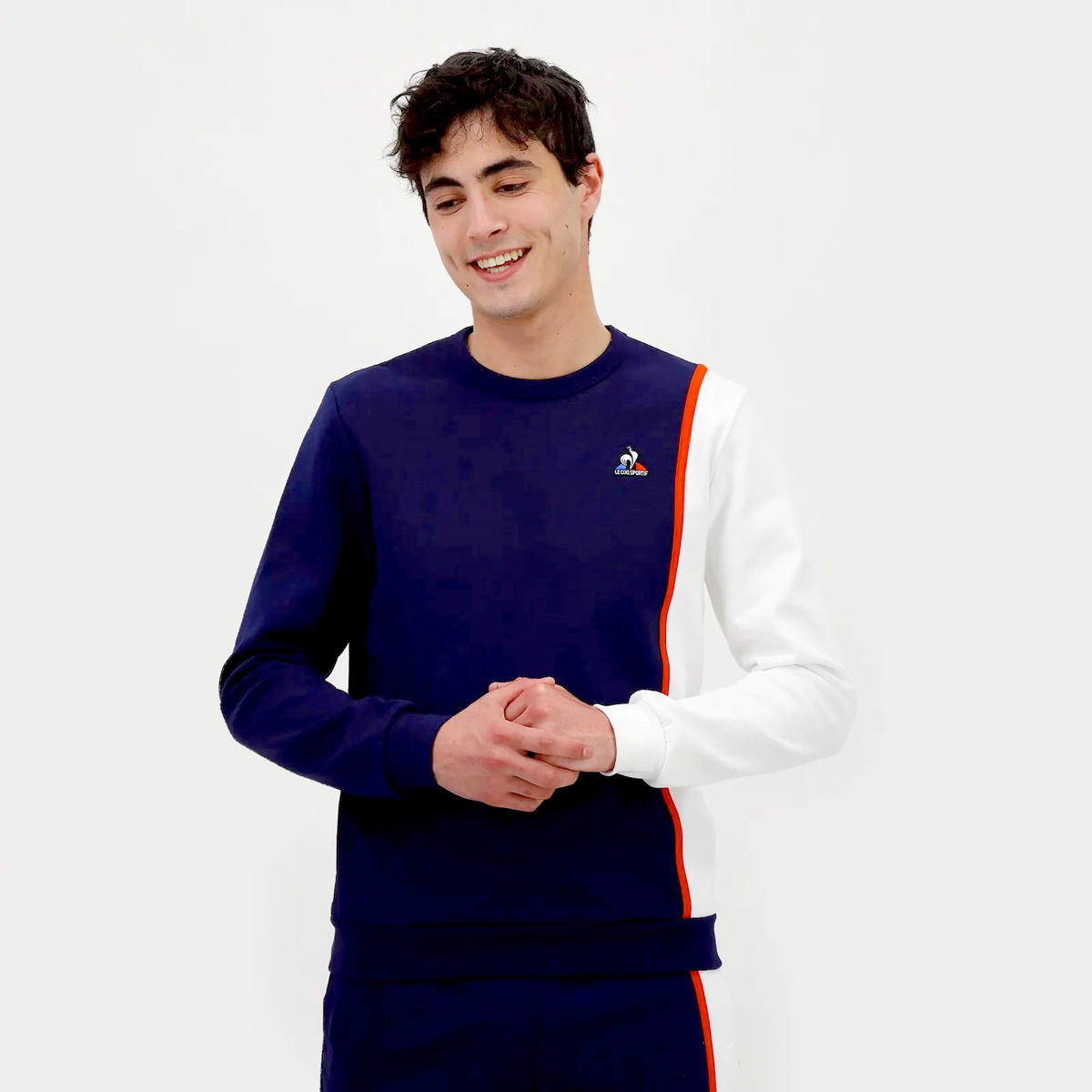 Sweat le discount coq sportif brun