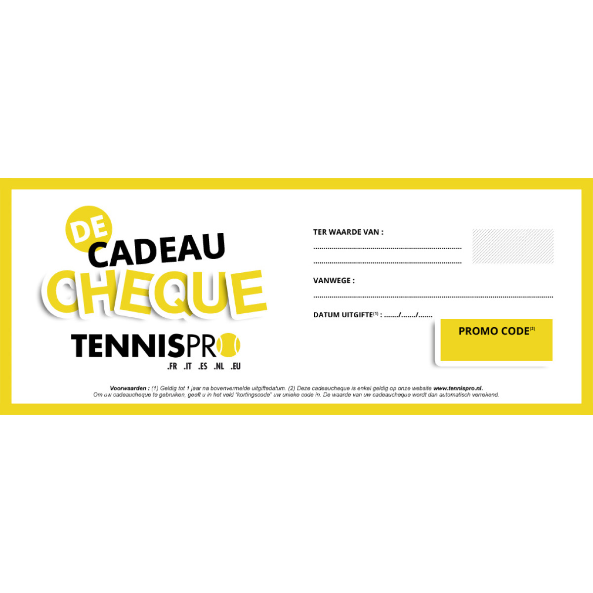 TENNISPRO CADEAUCHEQUE 