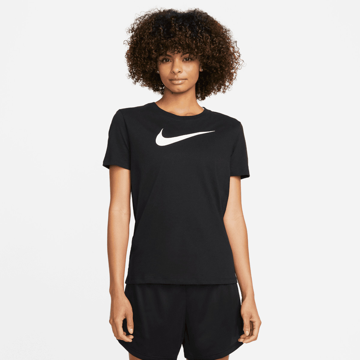 Nike t shirt dames sale zwart