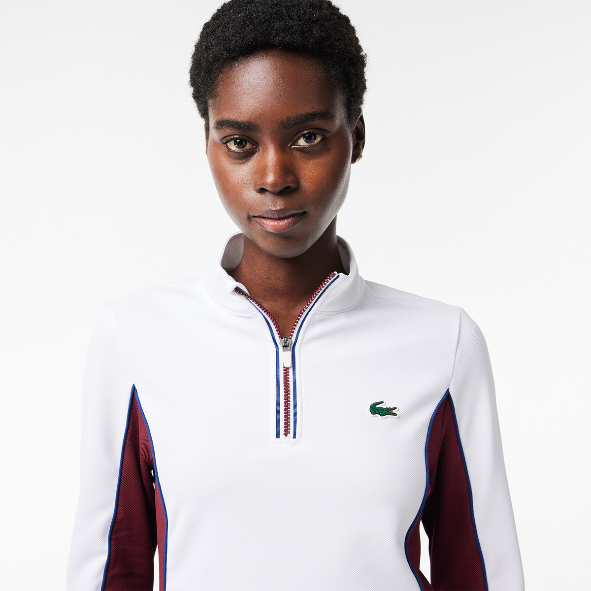 LACOSTE HERITAGE CLUB 1 2 RITS SWEATER DAMES LACOSTE Dames Kleding Tennispro