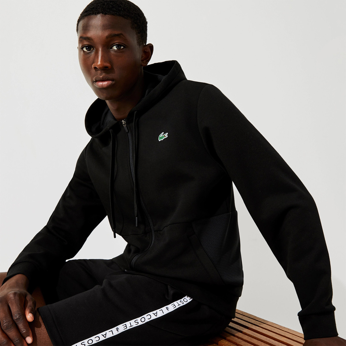 Lacoste hoodie met rits hotsell