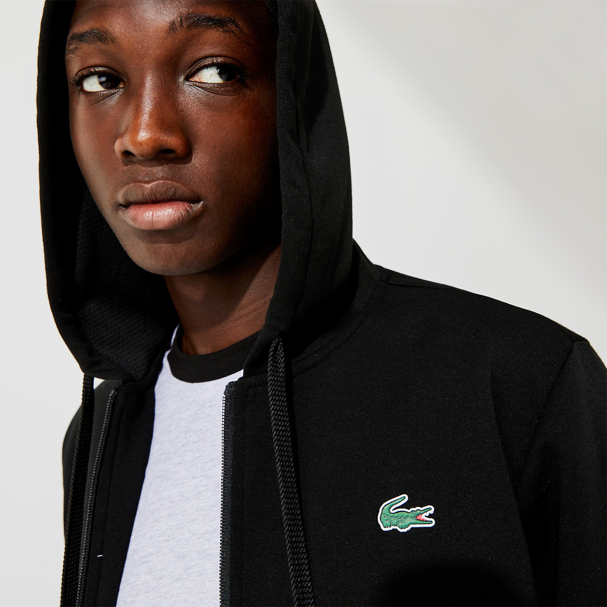 Lacoste hoodie met 2025 rits