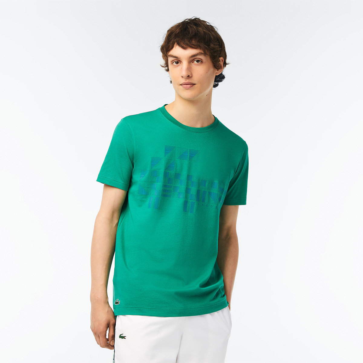 Lacoste teal t shirt on sale